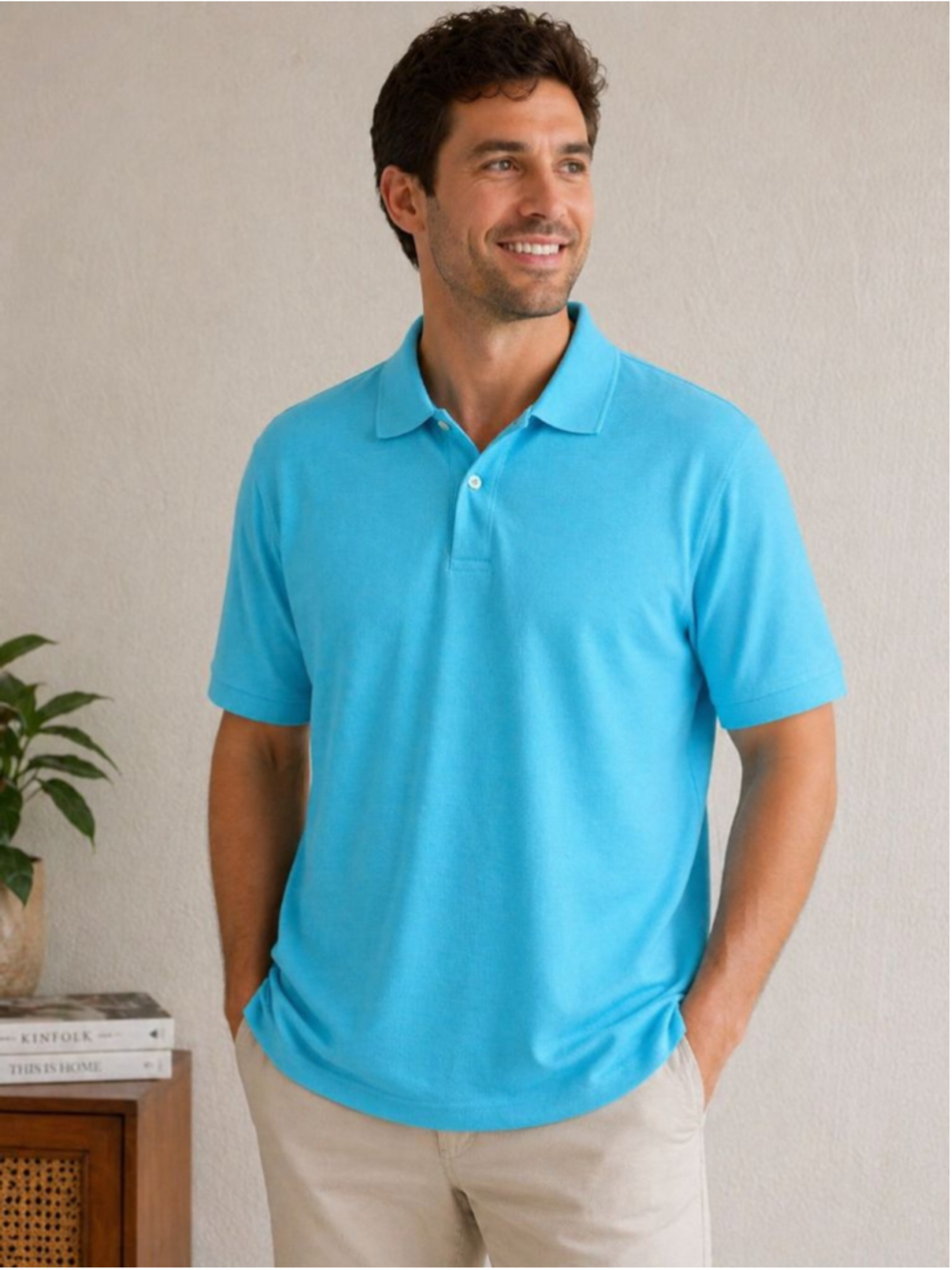 St. John's Bay Blue Polo Shirt Men’s Size L